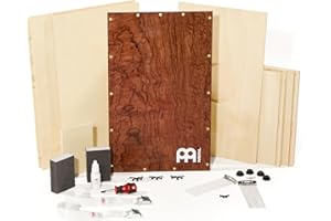 Meinl Percussion Deluxe Cajon Kit - Grande drum box pour assemblage DIY - outils inclus - Surface de jeu en bois de ronce (DMYO-CAJ-BU)