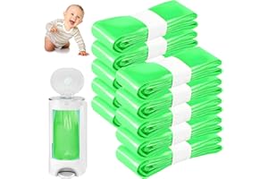 BITOYO Nachfüllfolie Windeleimer, 7 Schichten Windeleimer Nachfüllkassetten Zitronenaroma, 6.5M Achteckiger Windelbeutel, Baby Plastik Windelsack, Katzenstreu Entsorgungseimer, Geruchs Beschädigungsfest