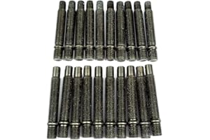 SCC Fahrzeugtechnik 20 x Doppelgewindebolzen M12 x 1,5 90mm | Stehbolzen für Lug Nuts | schwarz |