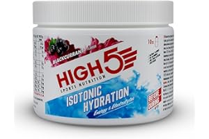 HIGH5 Hydration Energy Drink Powder | Isotonic Electrolyte Hydration | 28 g Carbs | 25mg Magnesium | Added Postbiotics | Zero Fat | (Blackcurrant, 300g)