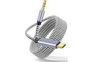 AEN ART Câble USB C vers 3,5mm Jack, USB C vers Auxiliaire Prise Jack, Cable Jack Adaptateur Casque, Cable Aux Voiture Stéréo Audio Compatible avec Samsung Galaxy S22/S21/S20/Note,Xiaomi,Huawei et Plus - 1M