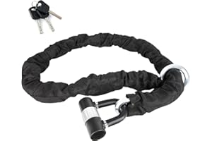 BEE&FLOWER Motorradschloss 150cm Lang Kettenschloss Hohe Sicherheit, 12mm Fahrradschloss mit 17mm Bügelschlosses Fahrrad Schlösser für Roller, Motorrad, Fahrrad und E-Bike