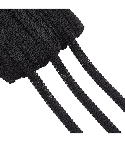 Garniture Tressée Noire PandaHall 19mm - 9m Pour Couture Et Déco