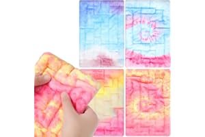 OUDAIN 2 Pack Marble Maze Mat Sensory Fidget Stress Relief Toys Calming Toys for Teens Adults, Relieve Anxiety, Relax and Improve Focus, Tactile Sensory Toys for Classroom School Supplies (Lovely Style)