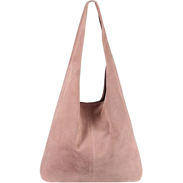 OBC Damen XXL Ledertasche Aus Italien – Wildleder Shopper, Umhängetasche In Mint