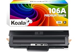 Koala 106A (CON CHIP) Compatibili Cartuccia Toner Sostituzione per HP 106A W1106A Multipack per HP Laser MFP 135wg 137fwg 137fnw, Laser 135a 135r 135w 107w 107a 107r Stampante (Nero, Pacco din 1)