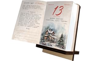 GRAFICHE LOGOS Il calendario del buongiorno da tavolo 2026 - con leggio in legno f.to 10x14 - L'unico a colori - sul retro ha i fatti del giorno - le curiosità dal mondo - l'unico che si sfoglia a libro