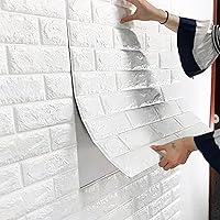 10 Stück 3D Wandpaneele Selbstklebend - Ziegeloptik Für DIY Wände