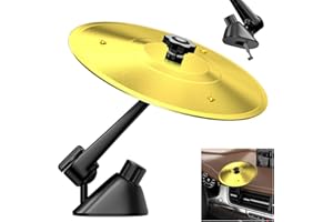 MENGBEI Auto Crash Becken, Schlagzeug Becken, Car Crash Cymbal Drum, Auto Trommel Lüftungsschlitz, Handtrommel Schlaginstrumente Deko, für Alle Arten von Fahrzeugen Musikliebhaber Fahrunterhaltung (Gold)