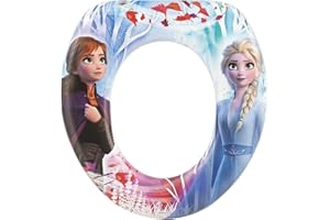 LULABI DISNEY FROZEN 2 - Siège de toilettes pour enfants, siège de pot Disney, siège ergonomique pour enfants avec dossier, antidérapant, anatomique, facile à nettoyer, 28 x 30 cm - Colorée