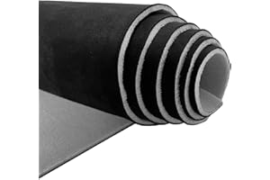 Halero 40“ × 60“ Black Car Suede Headliner Fabric with Foam Backing Material 1/9" 3mm Automotive Upholstery Liner for DIY Home Car Roof Trim Interior Replacement