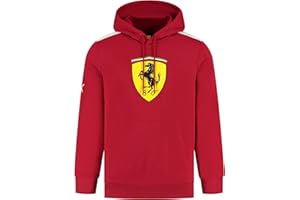PUMA Scuderia Ferrari F1 Felpa con Grande Logo Scudetto sul Petto