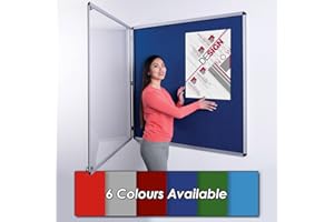 WONDERWALL PRODUCTS LTD Wonderwall Classic Tamperproof Lockable Notice Board 120X120CM with 2 Matching Locks and Keys, 6 Colours to Choose from, Including (Blue)