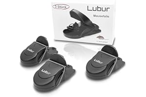 Lubur Mausefalle [3er Set] – Effektive und zugleich hygienische Mäusefalle – Erstklassige Schlagfalle zur Bekämpfung von Mäusen