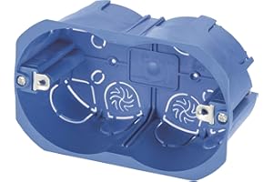 elettrocanali 34003 scatola rettangolare per cartongesso 3 posti, blu