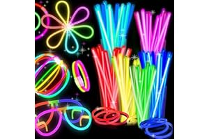 PartySticks Glow Sticks al por mayor - Paquete de 100 pulseras luminosas premium de 8" - Diversos colores (paquete de 100) (paquete de 100)