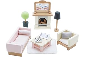 Le Toy Van - Wooden Daisylane Sitting Room Dolls House Accessories Play Set For Dolls Houses, Dolls House Furniture Sets - Suitable For Ages 3+