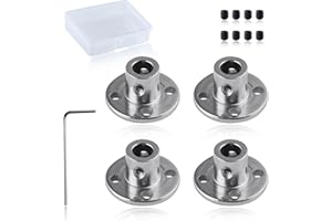 GOLD DEER 6mm Inner Dia Flange Coupling Connector with Hex Wrench Motor Guide Shaft Coupler Connector Rigid Flange Shaft Coupling Rigid Guide Shaft Support Coupler for DIY RC Model Motors