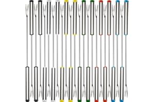 24PCS 24cm Fonduegabeln Edelstahl, BetterJonny Fonduespieße Fondue-Sticks Fondue Forks Grillgabeln aus Edelstahl mit Hitzebeständigem Griff Bratstangen für Schokolade Käse Dessert Obst Gemüse Fleisch