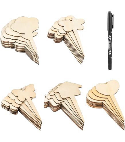 Etichette Per Piante In Legno - 20 Pezzi Con Scritta 'Grazie Per Avermi Aiutato A Crescere' - Ideale Per Regali Insegnanti E Giardinaggio - Foto 2