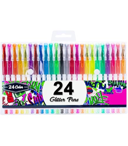 Set 48 Penne Colorate A Inchiostro Gel Per Disegno E Manga, Con Punta 1,0 Mm, Custodia Inclusa: 12 Metallic, 12 Glitter, 12 Neon E 12 Gouache, Per Adulti E Bambini