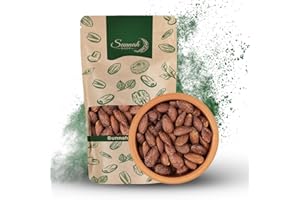 ‎SUNNAH SHOP Sunnah Shop® Rauchmandeln 1KG BBQ geröstet & Geräuchert & gesalzen | Knackige Mandeln mit herzhaftem Raucharoma | vegan protein | Rauchmandeln geröstet gesalzene Mandel