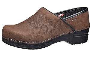 Sanita | Professional geschlossener Clog, geöltes Leder | Original handgemacht für Damen | Anatomisch geformtes Fußbett mit weichem Schaum