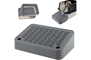 Rolcoassuns Litter Box Ramp, Cat Steps/Stair for Litter Box, Litter Catcher with Filter Function and Non-Slip Rubber Feet, Suitable for Small and Elderly Cats