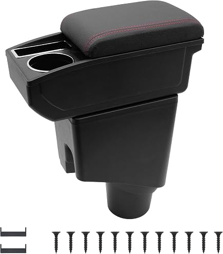 Console Centrale Portaoggetti Bracciolo Per Toyota Yaris Elegant GR 2021-2025 – Con Portaoggetti E Supporto Per Bottiglie, In Pelle PU E ABS Bracciolo Toyota Yaris Elegant GR