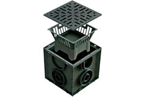 WEISBACH Hofablauf 25 x 25 mit Schmutzfangeimer A15 Entwässerung Gully Hofsinkkasten Guss