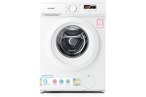 COMFEE' Freestanding Washing Machine,9KG Load,1400RPM,Steam Wash,Slim Design,Quick Wash,BLDC Durable Inverter Motor,White-CFE12EW90/W