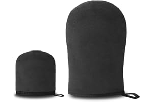 Sibba 2 Guanti Autoabbronzanti Applicatori per Abbronzatura Guanti Finti Abbronzanti in Velluto su Entrambi i Lati per Lozione Spray