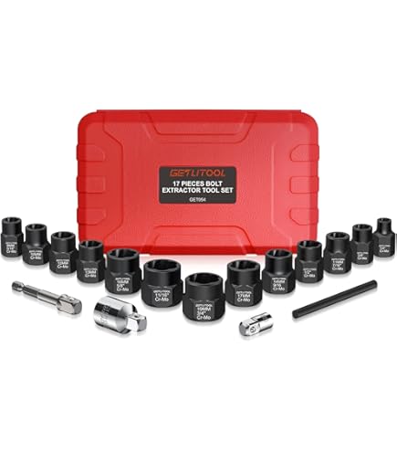 15-tlg Schraubenausdreher Set - Mutternentferner Für Rostige Schrauben 8-19mm