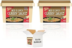 ELUTO Chinese Curry Sauce Paste Concentrate Hot and Spicy 405g - Pack of 2