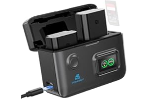 Homesuit NP-FZ100 Akku 2600mAh mit Typ-C LCD Ladegerät für Sony ZV-E1, FX30, A7RIII, A7RV, A7SIII, A7III, A7IV, A7C, A7CII, A6600, A6700, Alpha A1, A9, A9S, A9II, A9III, 9R, A9R, 9S (2er-Pack)