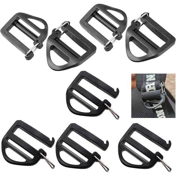 CRAFTMEMORE Metall-Schiebeschnallen Set – 4 Stück, Für Rucksackgurte, 25/32 Mm Gurtband