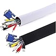 AGPTEK Neoprene Cable Sleeves for TV Computer Management Sleeves for PC/Home Theater/Speaker Home Entertainment Center(149cm 