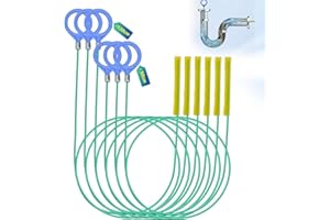 JUKIBOLE Furet Deboucheur Canalisation 90cm+130cm, 6 Pcs Furet Plomberie - Flexible Métal Brosse Nettoyage Deboucheur Canalisation Professionnel pour Nettoyage d'évier, Tuyaux