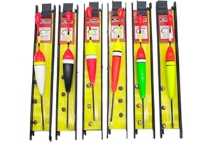 Hezhou 6 Stück Fishing Posen Set Angelposen Angeln Schwimmt Set Mit Senkblei, Angelschnur und Haken (5#, 7#, 9#) für Friedfische, Forellen, Aal, Zander ideal für See, Fluss, Bach und Teich