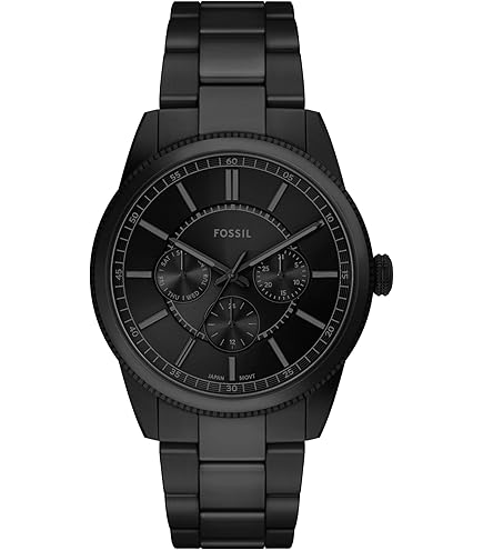 Ancient ブラックメタル　BLACKL Fossil Stainless Steel Analog Black Dial Men's Watch - Fs4775