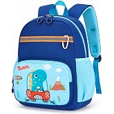PROTAURI Daycare Backpack for Girls and Boys with Chest Strap and Whistle, A4 Reflective Children's Backpack, Lightweight Day