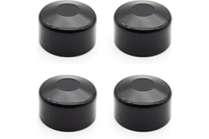 Enkotrade 4 Stück Zaunkappen Schwarz für Außenmaß Ø 60mm, Rohrkappen aus hochwertigem Kunststoff, Pyramide Rund Zaunpfostenkappen Pfahl Deckel Zaunabdeckung