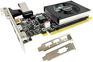 QTHREE GeForce GT 730 4GB 64Bit DDR3 Graphics Card,2x HDMI,VGA,DP, Low Profile Dsktop Video Cards for PC Gaming GPU,PCI E x8 2.0,Support 4 Monitors,Win11,DirectX 12