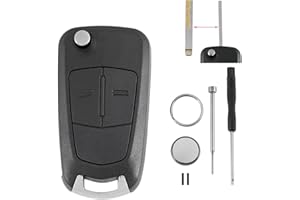 GLOUVDEYZ For Opel Vauxhall Vectra C Key Corsa D Key Case Astra H Corsa D Key 2 Buttons Car Key Fob Case Battery CR2032 Pin Removal Tool
