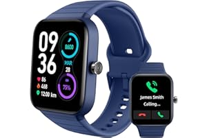 Delvfire Smart Watch for Men Women (Answer/Make Call), Alexa Built-in, 1.8" Touch Screen Fitness Watch with Sp02 Heart Rate Sleep Monitor, 100 Sports, Waterproof Step Counter Watch for iPhone Android