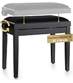 Tabouret de banc de piano hauteur réglable banquette siège en cuir Noir