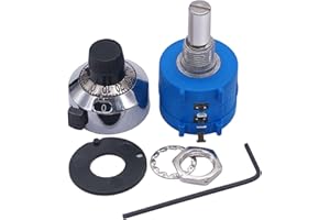 Taiss/10k ohm Multi turn Potentiometer 3590S-2-103L 10-Turn Rotary Wire Wound Precision Potentiometer with Rotary Knob