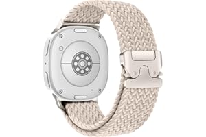 Geflochtenes Armband für Samsung Galaxy Watch 8 Armband 40mm 44mm/8 Classic 46mm Damen/Herren,Elastisches Nylon Stoff Sport Loop Armbänder für Samsung Galaxy Watch 8 Classic Armbands 46mm/8 44mm 40mm