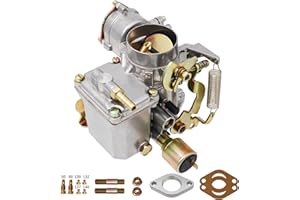 NENKUTEN Carburetor 37 PICT for VW Beetles Super Beetles 1971-1979 Dual Port 1600cc Engine 12V Air Cooled Type 1 Engines Automatic Choke Thing Karmann Ghia Squareback Transporte OEM#113129031K,98-1289-B