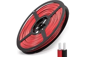 22 AWG 0.35mm² 20m 12V/24V Electrical Wire 2 Core Cable, JACKYLED 22 Gauge 65.6ft Stranded Extension Electric Cable Wire 2 Pin for LED Strip Light 3528 5050